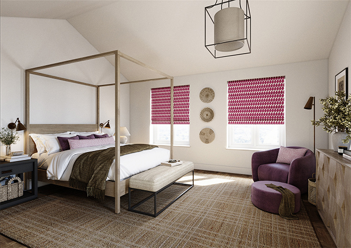 Lazza, Cerise - Roman Blind - Image 7